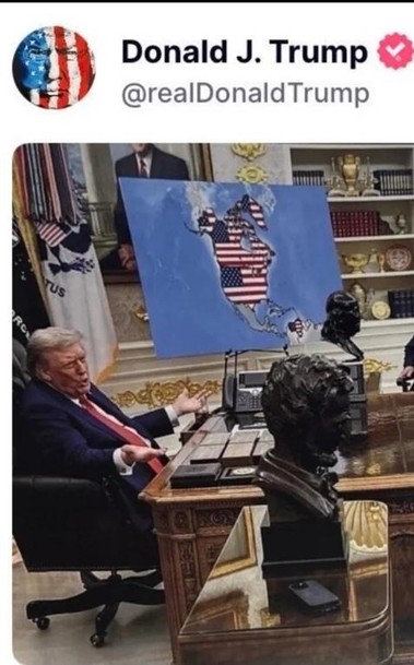 Truth social post. It is AI but shared by Trump