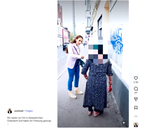 Instagram-Reel, Quelle: https://www1.wdr.de/nrw/ruhrgebiet/gelsenkirchen/gelsenkirchen-entsetzen-afd-video-putzen-100.html